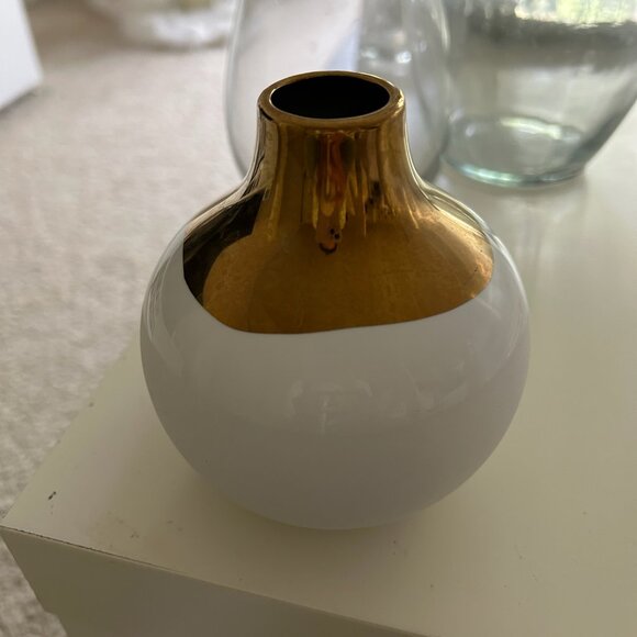 Anthropologie Bud Vase Gold Accent - Picture 2 of 3
